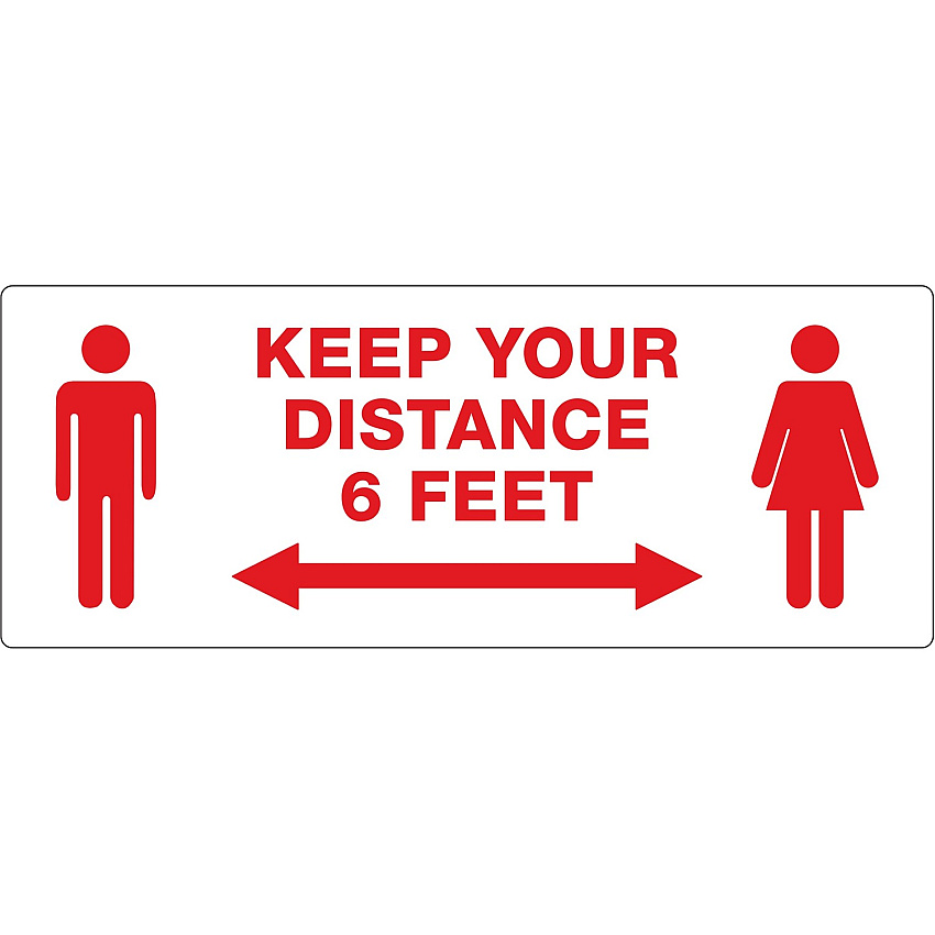 Avery Surface Safe KEEP YOUR DISTANCE Decals (AVE83079)
