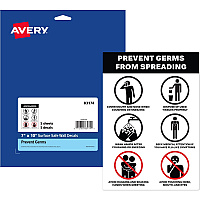 Avery Surface Safe PREVENT GERMS Wall Decals (AVE83174)