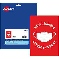 Avery Surface Safe MASK REQUIRED Wall Decals (AVE83177)