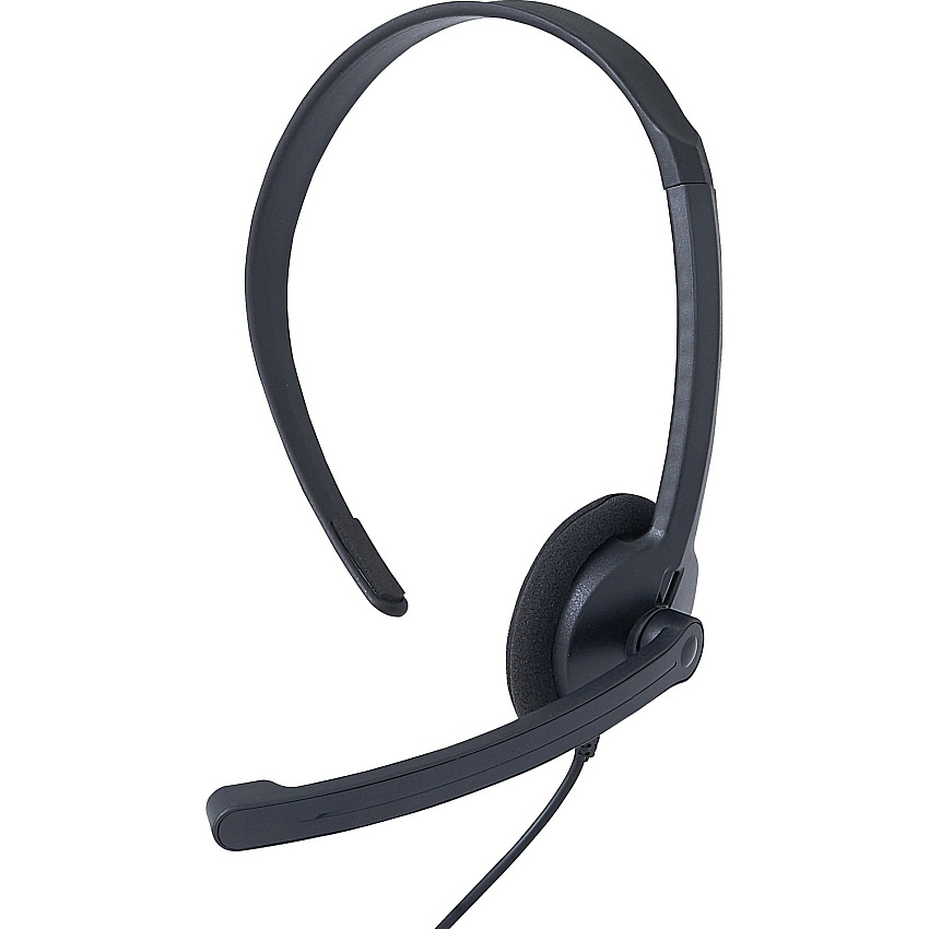 Verbatim Mono Headset with Microphone and In-Line Remote (VER70722)