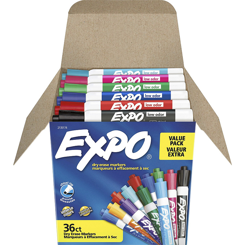 EXPO Low-Odor Dry Erase Chisel Tip Markers (SAN2135174)