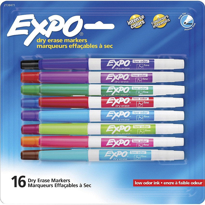 EXPO Low-Odor Dry Erase Fine Tip Markers (SAN2138471)