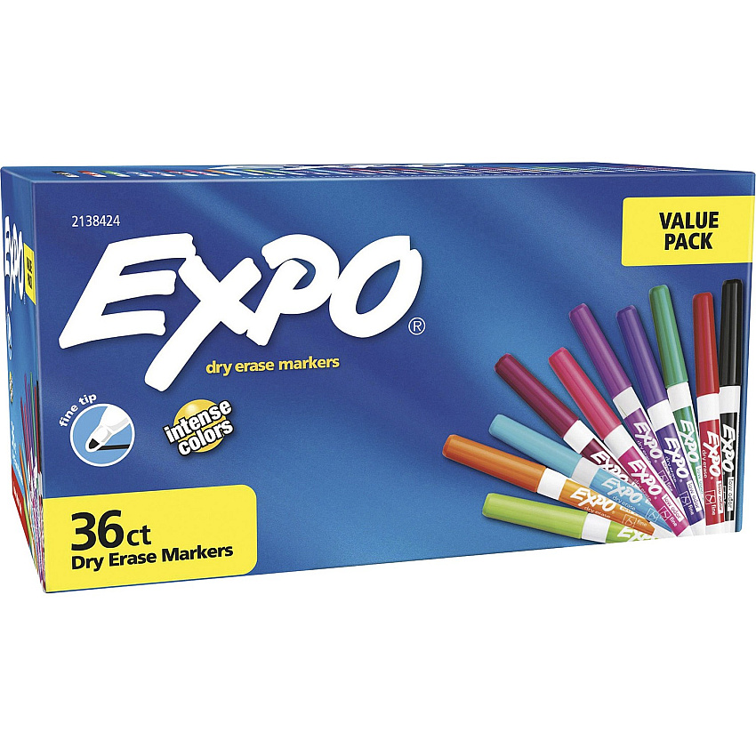 EXPO Low-Odor Dry Erase Fine Tip Markers (SAN2138424)