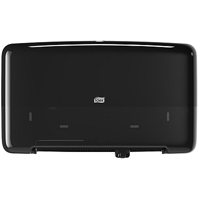 Tork Twin Mini Jumbo Toilet Paper Roll Dispenser Black T2 (TRK5555290)