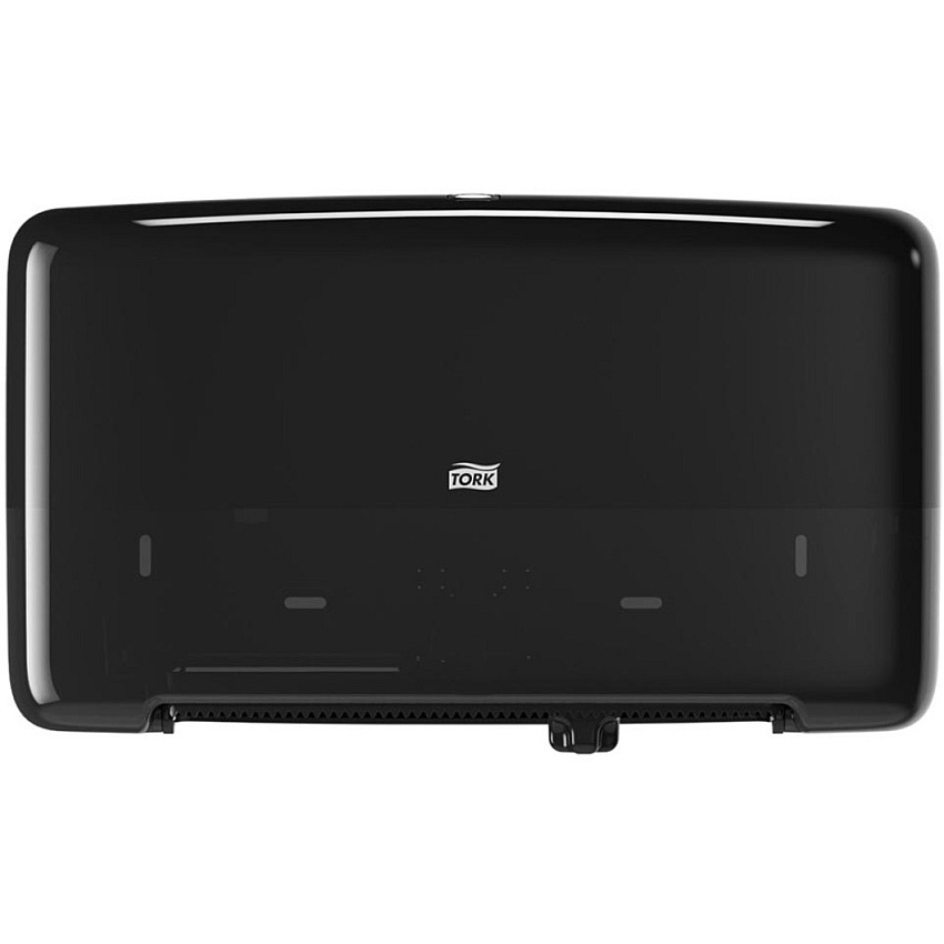 Tork Twin Mini Jumbo Toilet Paper Roll Dispenser Black T2 (TRK5555290)