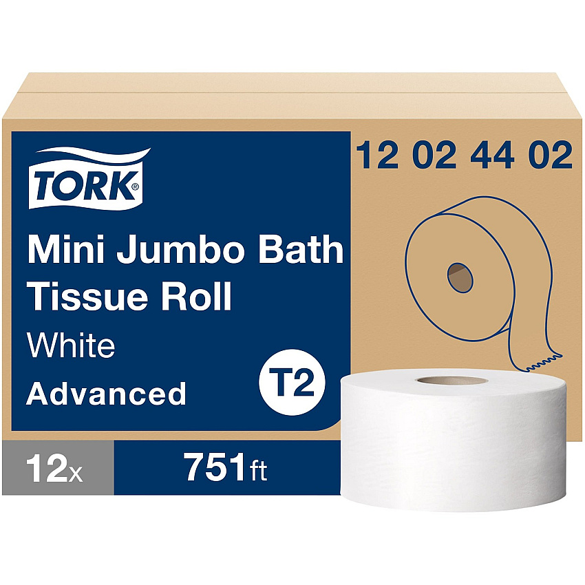 Tork Jumbo Toilet Paper Roll White T2 (TRK12024402)