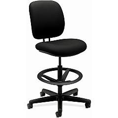 HON ComforTask Stool | Extended Height, Footring | Black Fabric (HON5905CU10T)