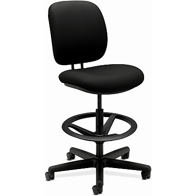 HON ComforTask Stool | Extended Height, Footring | Black Fabric (HON5905CU10T)