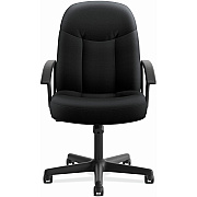 HON High-Back Executive Chair | Center-Tilt | Fixed Arms | Black Fabric (BSXVL601VA10)