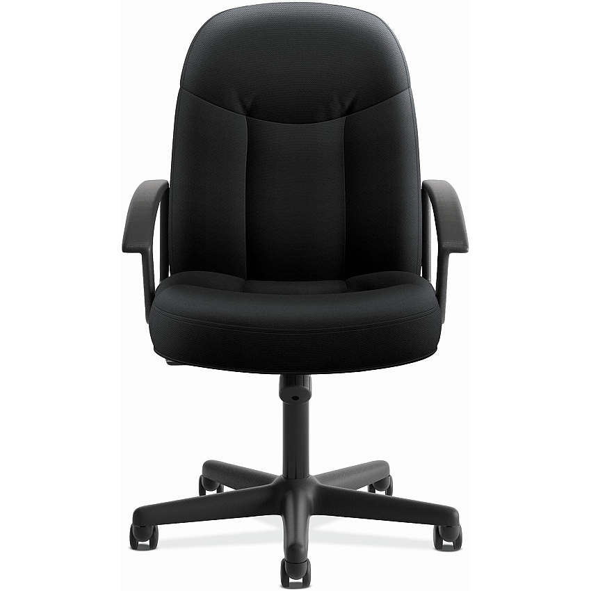 HON High-Back Executive Chair | Center-Tilt | Fixed Arms | Black Fabric (BSXVL601VA10)