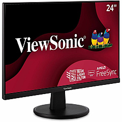 Viewsonic VA2447-MH 24 Inch Full HD 1080p Monitor with 100Hz, Ultra-Thin Bezel, AMD FreeSync, Eye Care, and HDMI, VGA Inputs for Home and Office