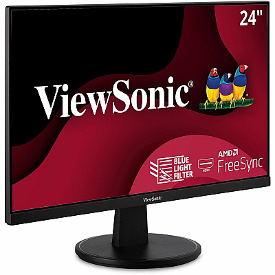 Viewsonic VA2447-MH 24 Inch Full HD 1080p Monitor with 100Hz, Ultra-Thin Bezel, AMD FreeSync, Eye Care, and HDMI, VGA Inputs for Home and Office