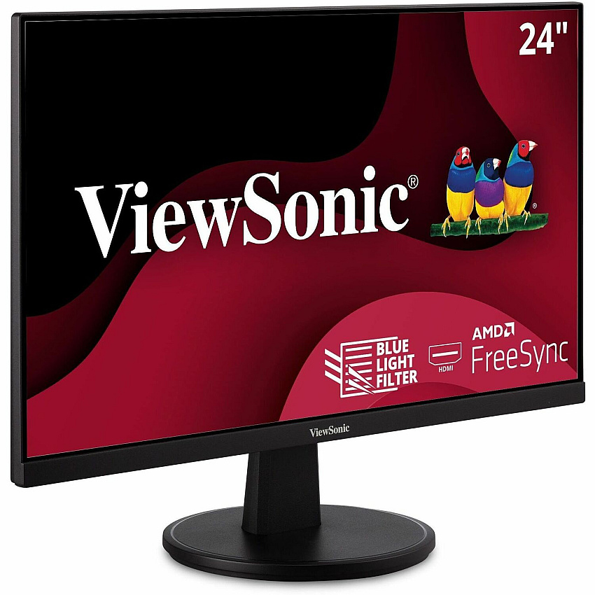 Viewsonic VA2447-MH 24 Inch Full HD 1080p Monitor with 100Hz, Ultra-Thin Bezel, AMD FreeSync, Eye Care, and HDMI, VGA Inputs for Home and Office