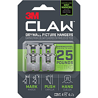 3M CLAW Drywall Picture Hanger (MMM3PH25M4ES)