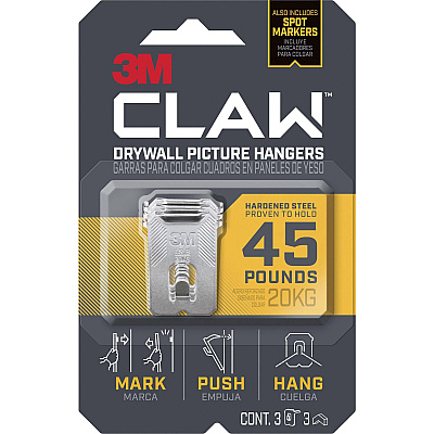 3M CLAW Drywall Picture Hanger (MMM3PH45M3ES)