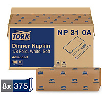Tork White Dinner Napkin (TRKNP310A)