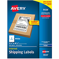 Avery Printable Shipping Labels, 5.5" x 8.5" , 200 Labels (AVE8426)