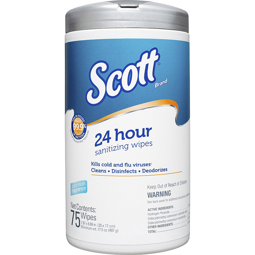 Scott 24 Hour Sanitizing Wipes (KCC53609)