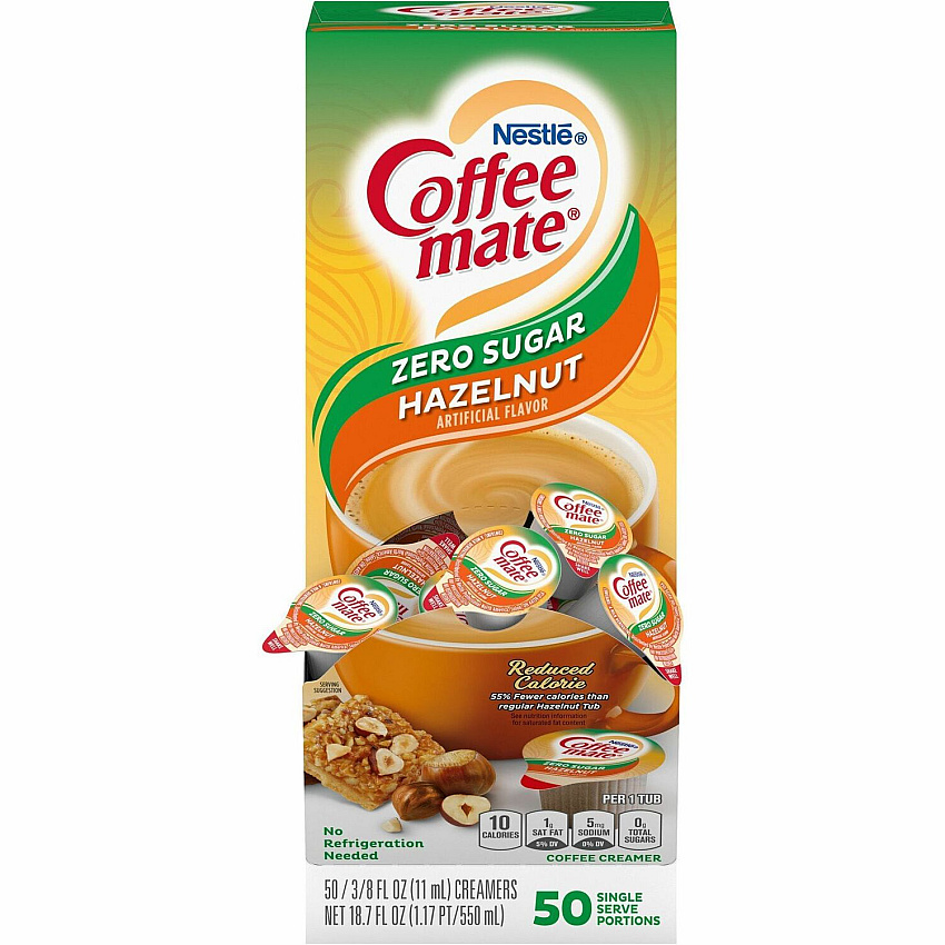 Coffee-mate Coffee-mate Zero-Sugar Hazelnut Flavored Liquid Creamer Singles (NES98468BX)