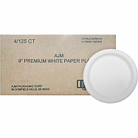 AJM Packaging Packaging Packaging AJM Packaging Packaging 9" Dinnerware Paper Plates (AJMCP9AJCWWH1)