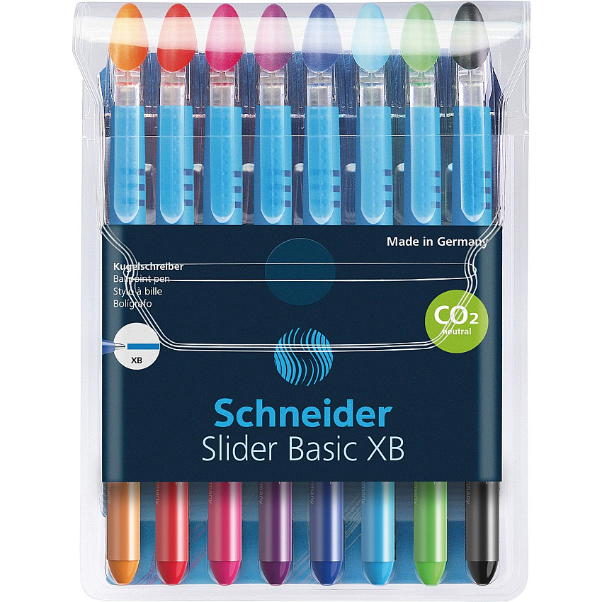 Schneider Slider Basic XB Ballpoint Pen Wallet (RED151298)