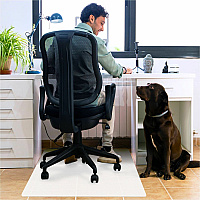 Floortex Cleartex Polypropylene Rectangular Anti-Slip Foldable Chair Mat for Hard Floors - 35" x 46" (FLRNCMFLLAC0002)