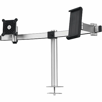 Durable Desk Mount for Monitor, Curved Screen Display, Tablet - Silver (508823)