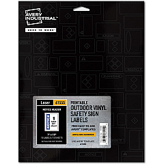 Avery NOTICE Header Self-Adhesive Outdoor Sign (AVE61555)
