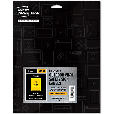 Avery Adhesive Printable Vinyl Signs (AVE61554)
