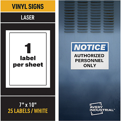 Avery Adhesive Printable Vinyl Signs (AVE61552)