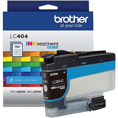 Brother INKvestment LC404C Original Standard Yield Inkjet Ink Cartridge - Single Pack - Cyan - 1 Each (BRTLC404CS)
