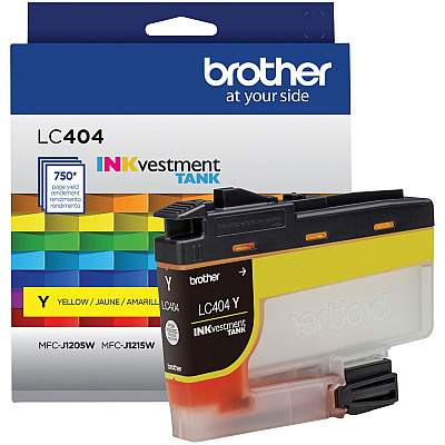 Brother INKvestment LC404Y Original Standard Yield Inkjet Ink Cartridge - Single Pack - Yellow - 1 Each (BRTLC404YS)