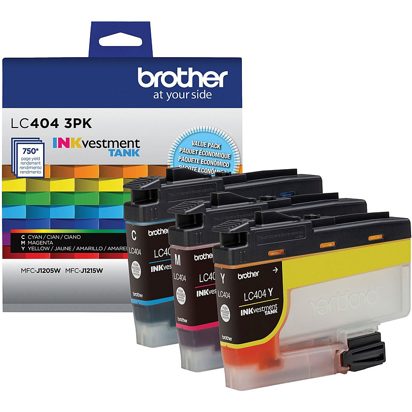 Brother INKvestment LC4043PK Original Standard Yield Inkjet Ink Cartridge - Cyan, Magenta, Yellow - 3 Pack (BRTLC4043PKS)