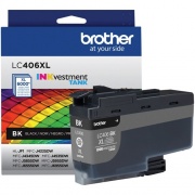 Brother INKvestment LC406XLBK Original High Yield Inkjet Ink Cartridge - Single Pack - Black - 1 Each (LC406XLBKS)