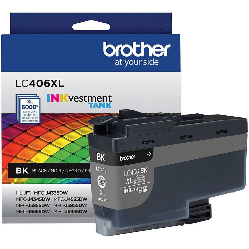 Brother INKvestment LC406XLBK Original High Yield Inkjet Ink Cartridge - Single Pack - Black - 1 Each (BRTLC406XLBKS)