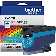 Brother INKvestment LC406XLC Original High Yield Inkjet Ink Cartridge - Single Pack - Cyan - 1 Each (BRTLC406XLCS)