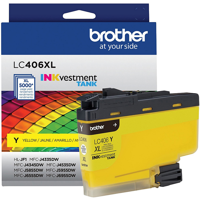 Brother INKvestment LC406XLY Original High Yield Inkjet Ink Cartridge - Single Pack - Yellow - 1 Each (BRTLC406XLYS)