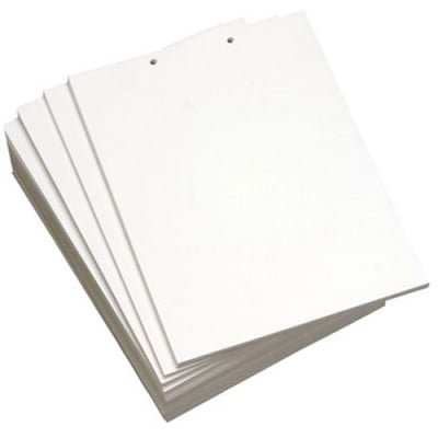 Lettermark Punched & Perforated Papers with 2 Hole Punch on Top - White (8827)