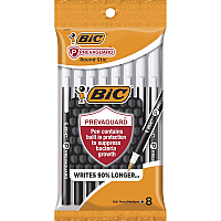 BIC PrevaGuard Round Stic Ballpoint Pen (BICGSAMP81BK)