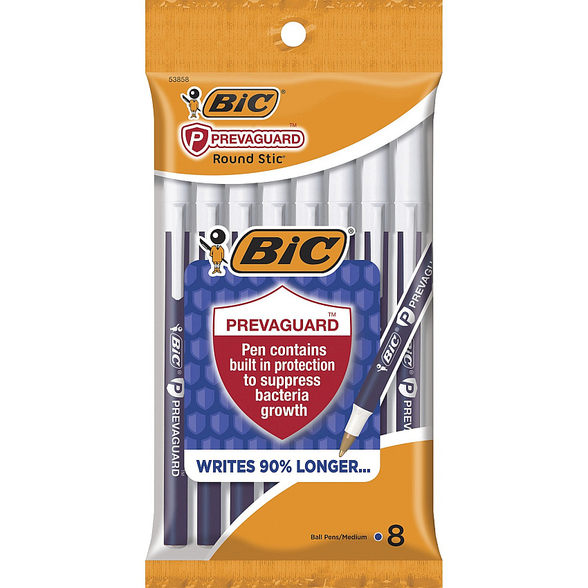 BIC PrevaGuard Round Stic Ballpoint Pen (BICGSAMP81BE)