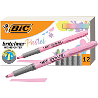 BIC Brite Liner Grip Highlighters, Assorted, 12 Pack (BICGBLD11AST)
