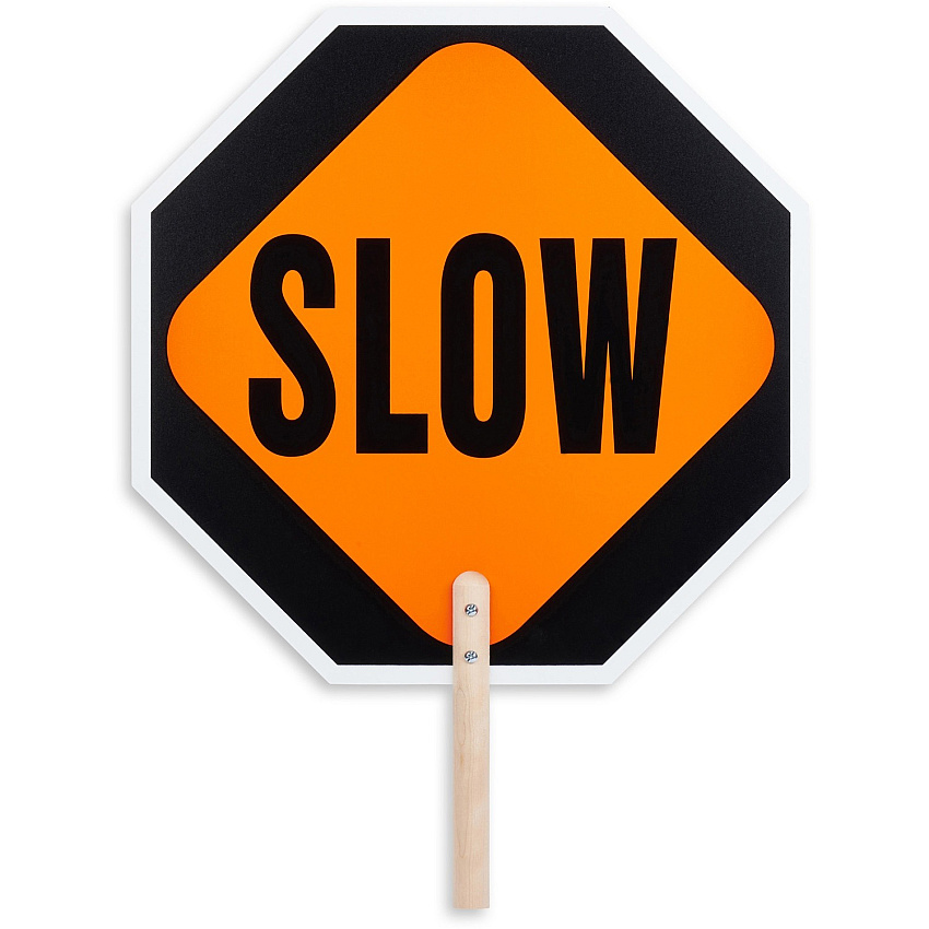 Tatco STOP / SLOW 2-sided Handheld Sign (TCO17530)