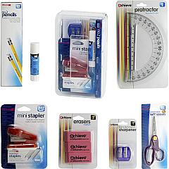 Officemate Back to School Pencil Box / Essential Supplies Organizer Kit, 8 Pieces (OIC97313)