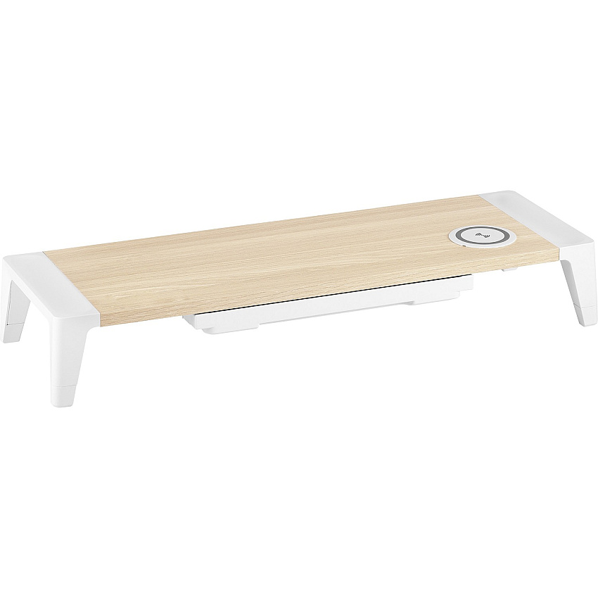 Bostitch Wireless Charging Wooden Monitor Stand (BOSSTND2408WH)