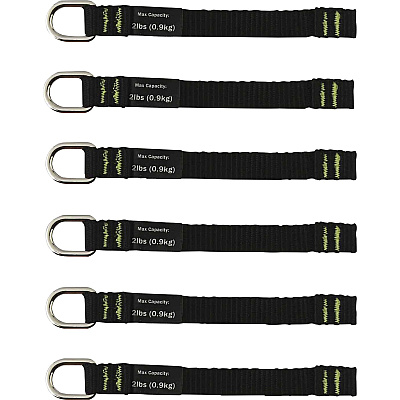 ergodyne 3700 Web Tool Tether Attachment - D-Ring Tool Tails - 2lbs (6-Pack) (19705)