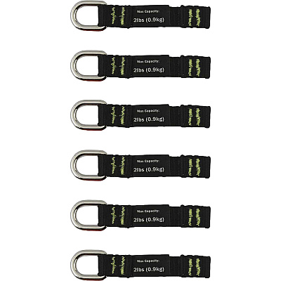 ergodyne 3700 Web Tool Tether Attachment - D-Ring Tool Tails - 2lbs (6-Pack) (19703)