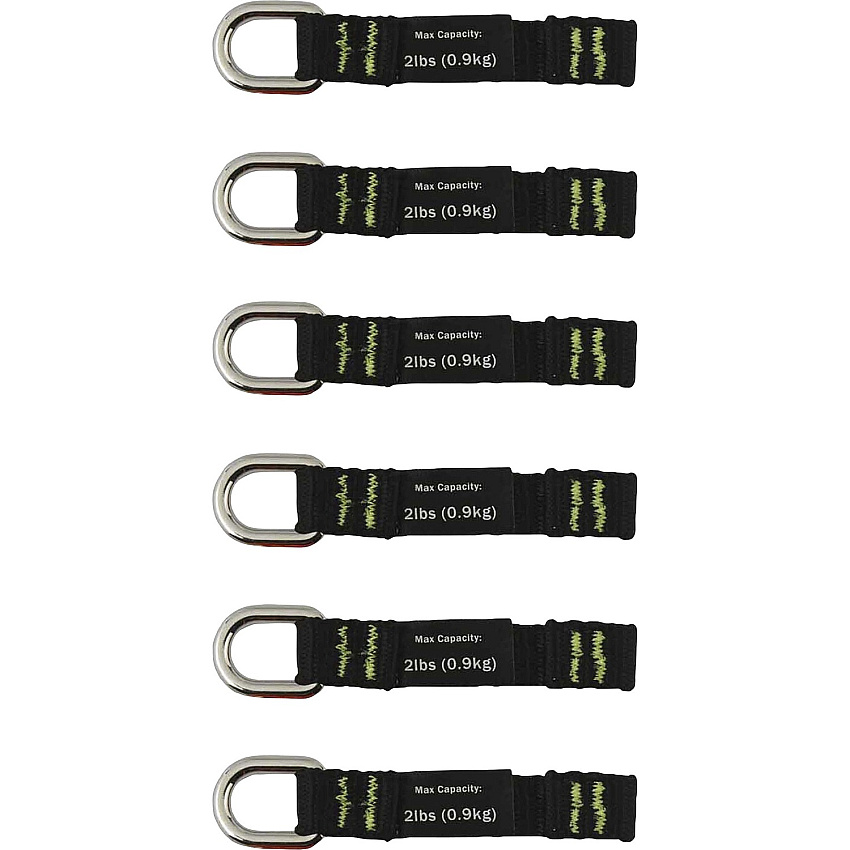 ergodyne 3700 Web Tool Tether Attachment - D-Ring Tool Tails - 2lbs (6-Pack) (19703)