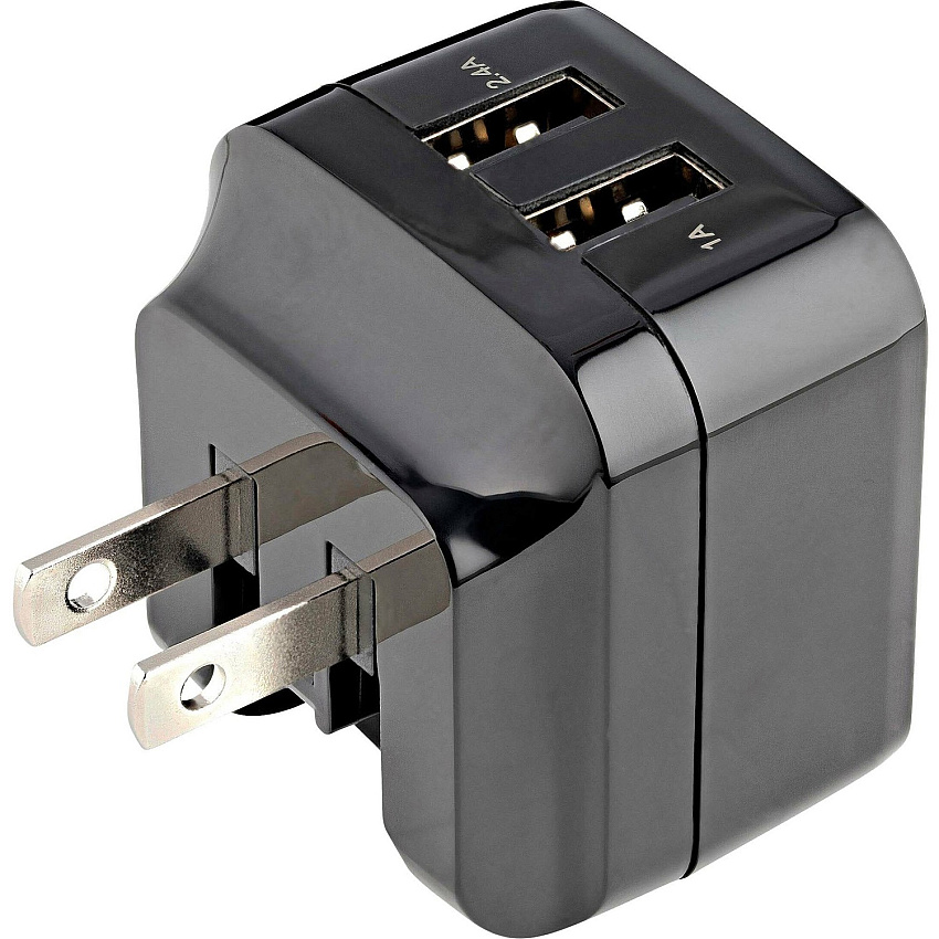 StarTech 2 Port Usb Wall Charger (2.4a / 1a Port) (USB2PACUBK)