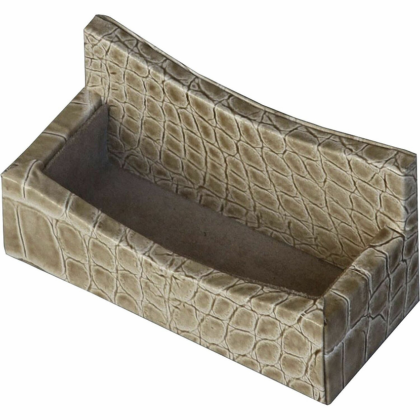 Protacini Breeze Beige Italian Patent Leather Business Card Holder (A6307)