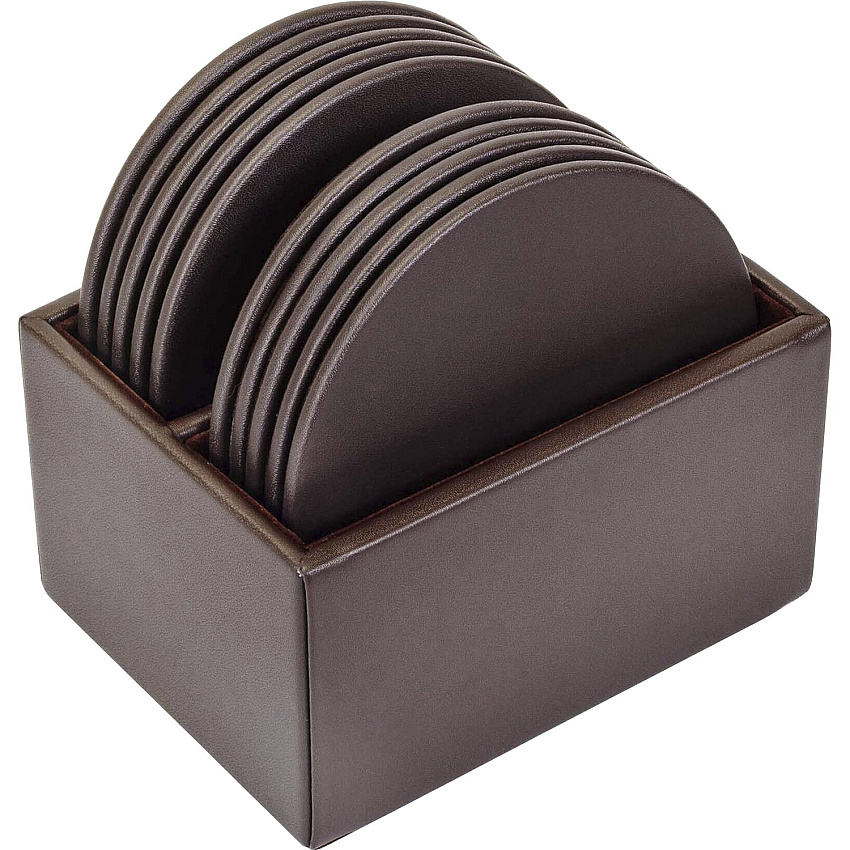 Dacasso Leather Round Coaster Set (A3435)
